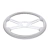 18" Vibrant Liquid Silver 4 Spoke Steering Wheel - Side View