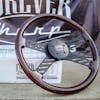 18" Chrome Dark Stars And Stripes Steering Wheel - Black Wheel
