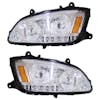 Kenworth T660 Chrome Full LED Headlights - Off