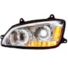 Kenworth T660 Chrome Full LED Headlights - Driver Side On