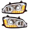 Kenworth T660 Chrome Full LED Headlights - On