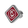 Kenworth Old Logo Tractor Trailer Air Brake Knob - (Red, Square)