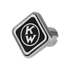 Kenworth Old Logo Tractor Trailer Air Brake Knob - (Black, Square)
