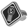  Old Kenworth Logo Tractor Trailer Air Brake Knob - Square