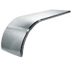 60" Semi Truck Half Fenders Smooth Stainless Steel With Rolled Edge