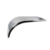 80" Semi Truck Half Fenders Smooth Stainless Steel With Rolled Edge & Flange