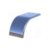80" Semi Truck Half Fenders Smooth Stainless Steel With Rolled Edge & Flange - Side