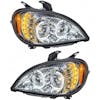 Freightliner Columbia Chrome Full LED Headlight WIth LED Light Bar Set