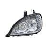 Freightliner Columbia Chrome Full LED Headlight WIth LED Light Bar - Off