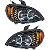 Freightliner Columbia Blackout Full LED Headlight With LED Light Bar Kit