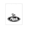 Mack Logo Poly Mud Flap - White Left Facing