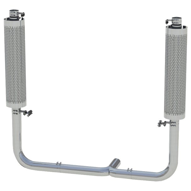 5" Peterbilt 359 379 389 Glider OG Old School Exhaust Kit by Dynaflex Chrome