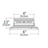 Class 1 Beacon Low Profile LED Warning Light w/ Cigarette Plug & Dual Switch - Dimensions