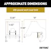 Highrise Folding Rear Entry Step - Dimensions