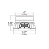 Class 1 Beacon Low Profile LED Warning Light With Back Up Alarm - Dimensions