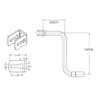 Steel Trailer Landing Gear Sidewind Horizontal Folding Crank Handle - Diagram