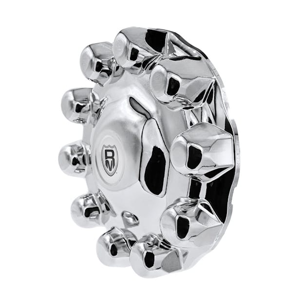 Alcoa Style Chrome One-Piece Front Hub Axle Cover System 086100S - Thumbnail