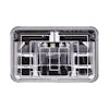 Rectangular Heated Polycarbonate Light 4"x6" High Power LED Low Beam Front View  