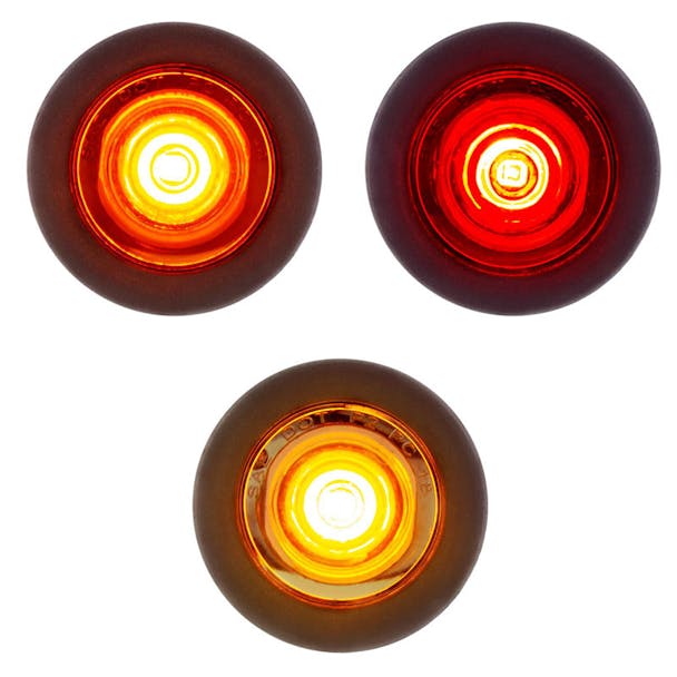 1 LED Mini Clearance Marker Light With Rubber Grommet - Default LEDs On