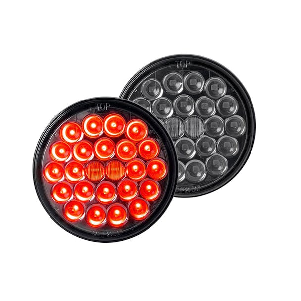 4" 24 Pearl LED Light STT Clearance Red Smoke Lens