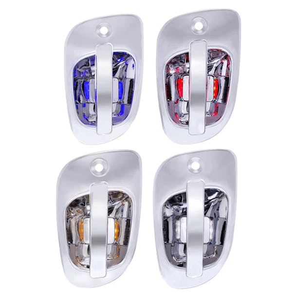 Freightliner Cascadia Chrome Cover Door Handle With 6 LEDs 