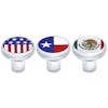 Chrome Deluxe ALL Flag Emblem Air Valve Knob