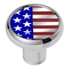 1-3/4" American Flag Sticker for Shift Knobs - sticker mounted on knob
