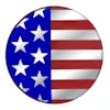 1-3/4" American Flag Sticker for Shift Knobs - top of sticker