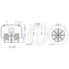 Hendrickson Rolling Lobe Air Spring 1R13140 1R13176 S22948 - Dimensions