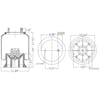 International Mack Rolling Lobe Air Spring 1R12092 S11651 S12514007 S2066 - Dimensions