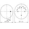 Hendrickson Rolling Lobe Air Spring C20127 1R13081 1R13118 - Additional Dimensional View