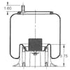 Hendrickson Rolling Lobe Air Spring C20124 S20124 S20413 - Additional Dimensions View
