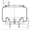 Kenworth Rolling Lobe Air Spring K30316 9616 1R11242 - Dimensions View