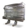 Open Aluminum Headache Rack With Full Width Trays For Semi Trucks angle