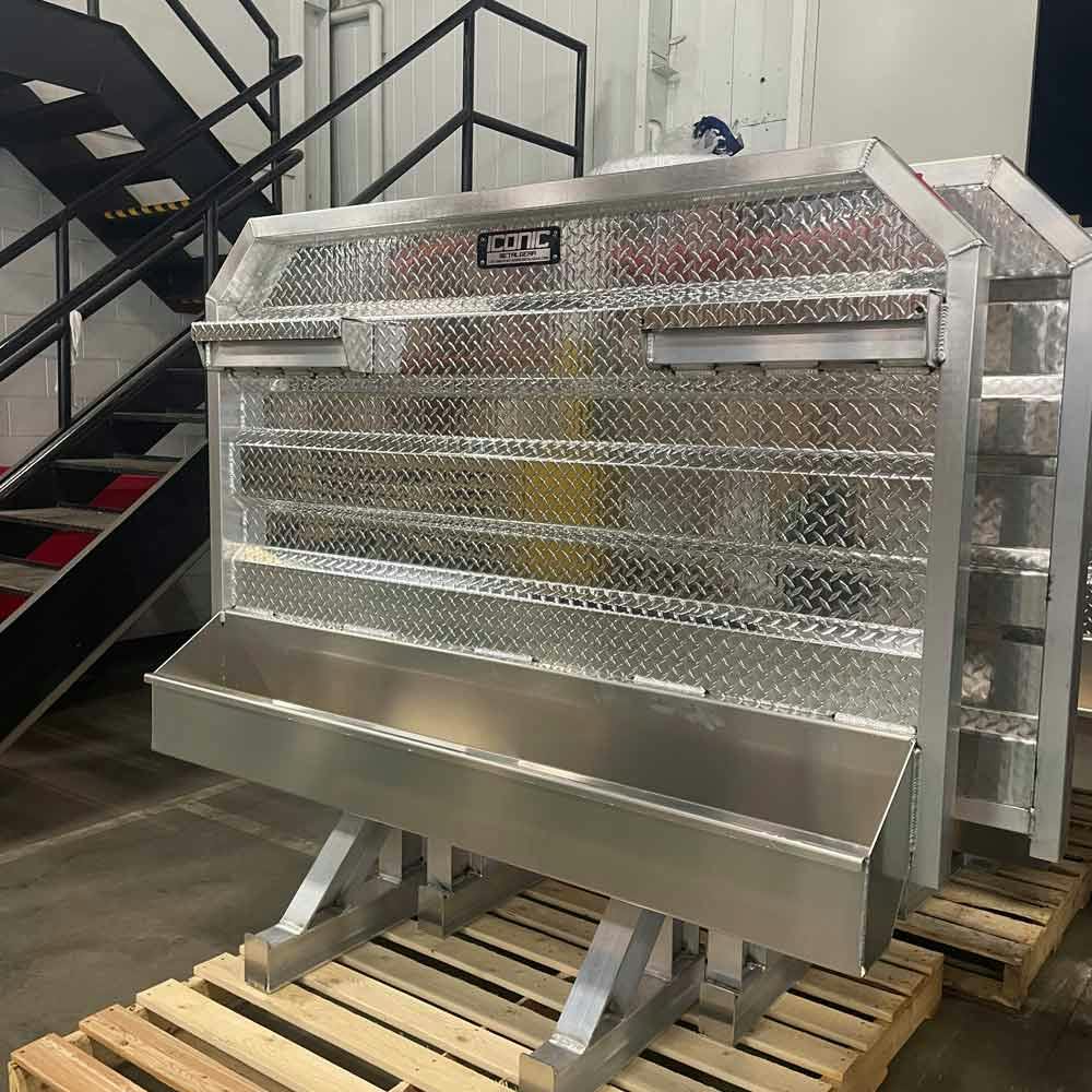 Open Semi-Truck Headache Rack | Chain Racks & Full-Width Tray | Raney's ...