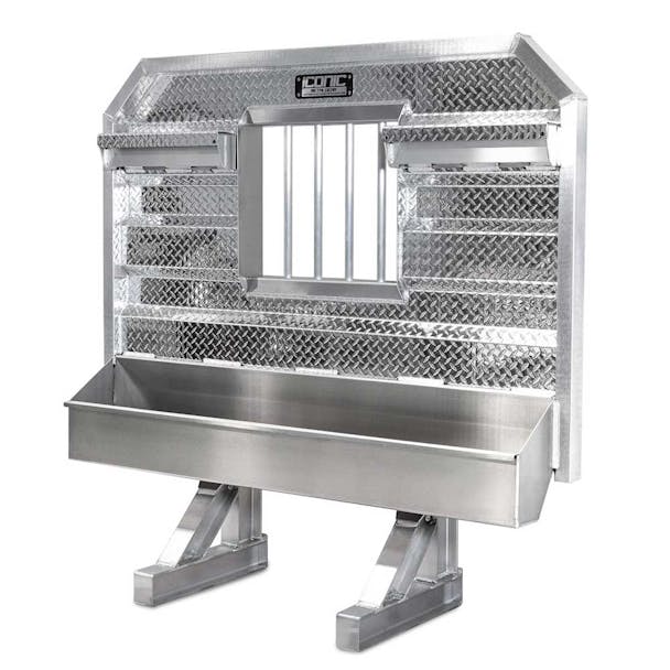 Open Aluminum Headache Rack With Full Width Trays For Semi Trucks