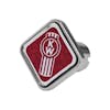 Kenworth Logo Tractor Trailer Air Brake Knob (Square; Metallic Red)