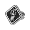 Kenworth Logo Tractor Trailer Air Brake Knob (Square; Black)