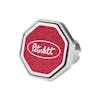 Peterbilt Oval Logo Tractor Trailer Air Brake Knob (Red Metallic, Octagon)