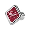 Peterbilt Oval Logo Tractor Trailer Air Brake Knob (Red Metallic, Square)