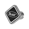 Peterbilt Oval Logo Tractor Trailer Air Brake Knob (Black Metallic, Square)