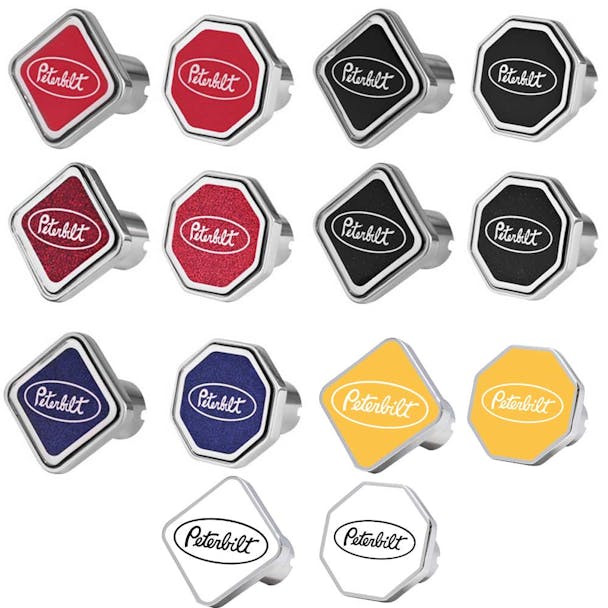Peterbilt Oval Logo Tractor Trailer Air Brake Knob Options