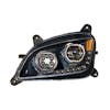 Peterbilt 579 587 Blackout Headlight With LED Halo Position Rings - Driver Side