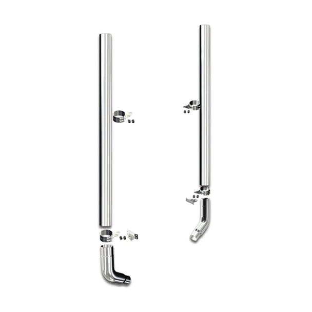 Peterbilt 359 379 389 6" Chrome Exhaust Kit by Roadworks - 60 Degree Elbow