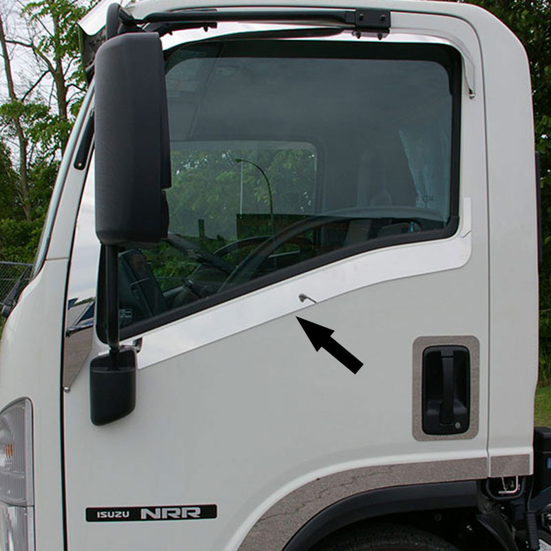 Isuzu Stainless Steel Door Under Window Trim - Raney's Truck
