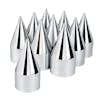 10 Pack of Chrome 1 1/2" Push On Spike Nut Covers