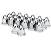 20 Pack Chrome 33mm Push On Bullet Nut Covers