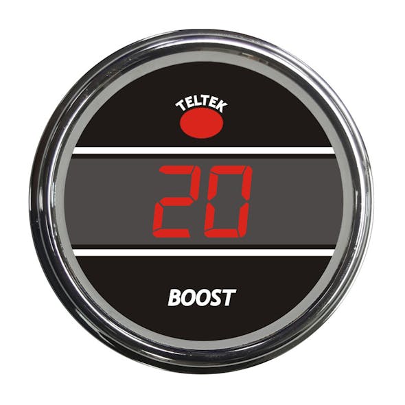 Truck Turbo Boost Smart Teltek Gauge - Red