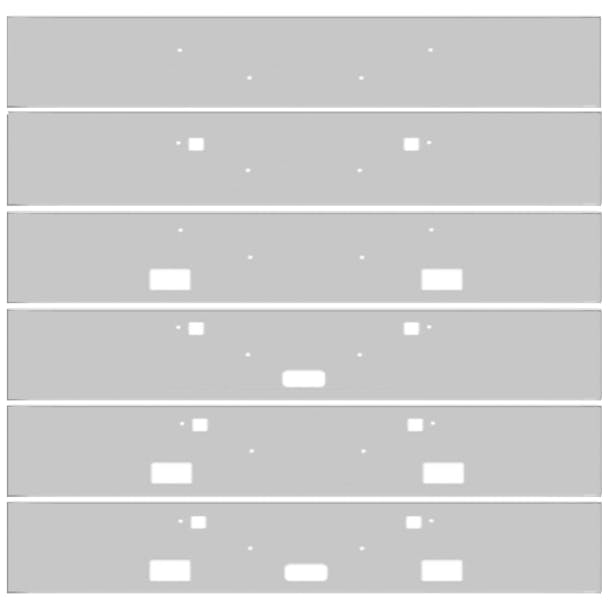 Kenworth W990 Boxed End Bumper By Valley Chrome (Cutout Options)