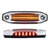 12 LED Rectangular Amber Clearance Marker Light - Red